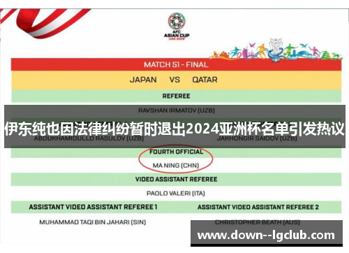 伊东纯也因法律纠纷暂时退出2024亚洲杯名单引发热议 伊东纯也因法律纠纷暂时退出2024亚洲杯名单引发热议